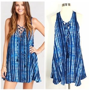 Show Me Your MuMu Rancho Mirage Lace-up Dress M